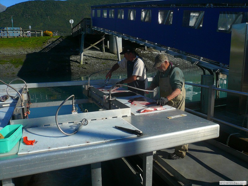 Rick and Duane work hard on processing