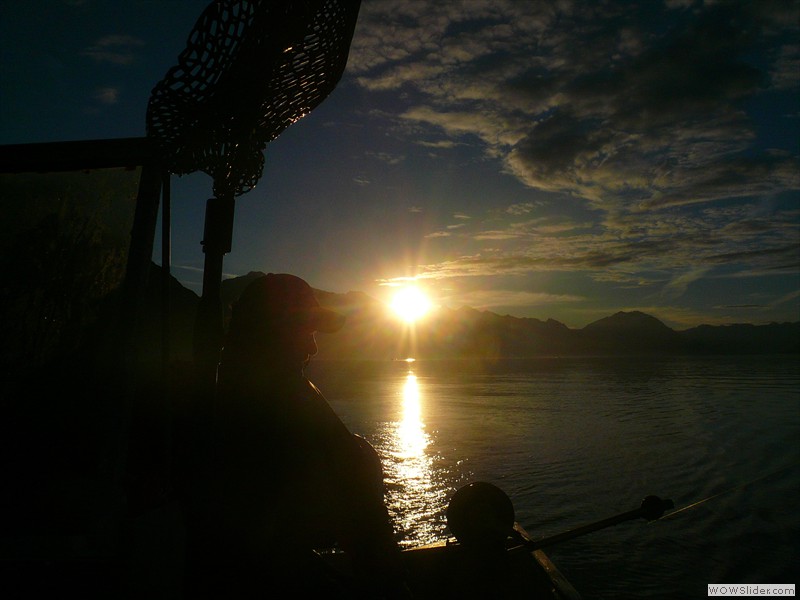 Sun breaking over the mountains